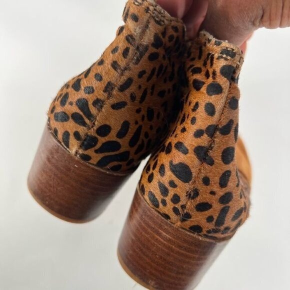 Anthropologie All Black animal print tan boots size 8 - Picture 9 of 9